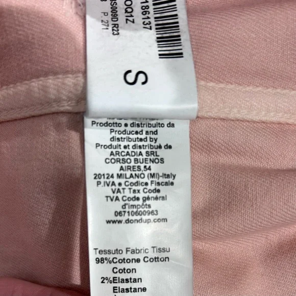 Dondup Italian Designer Light Pink Distressed Denim Jacket Size Small NWT Casual - Picture 9 of 10